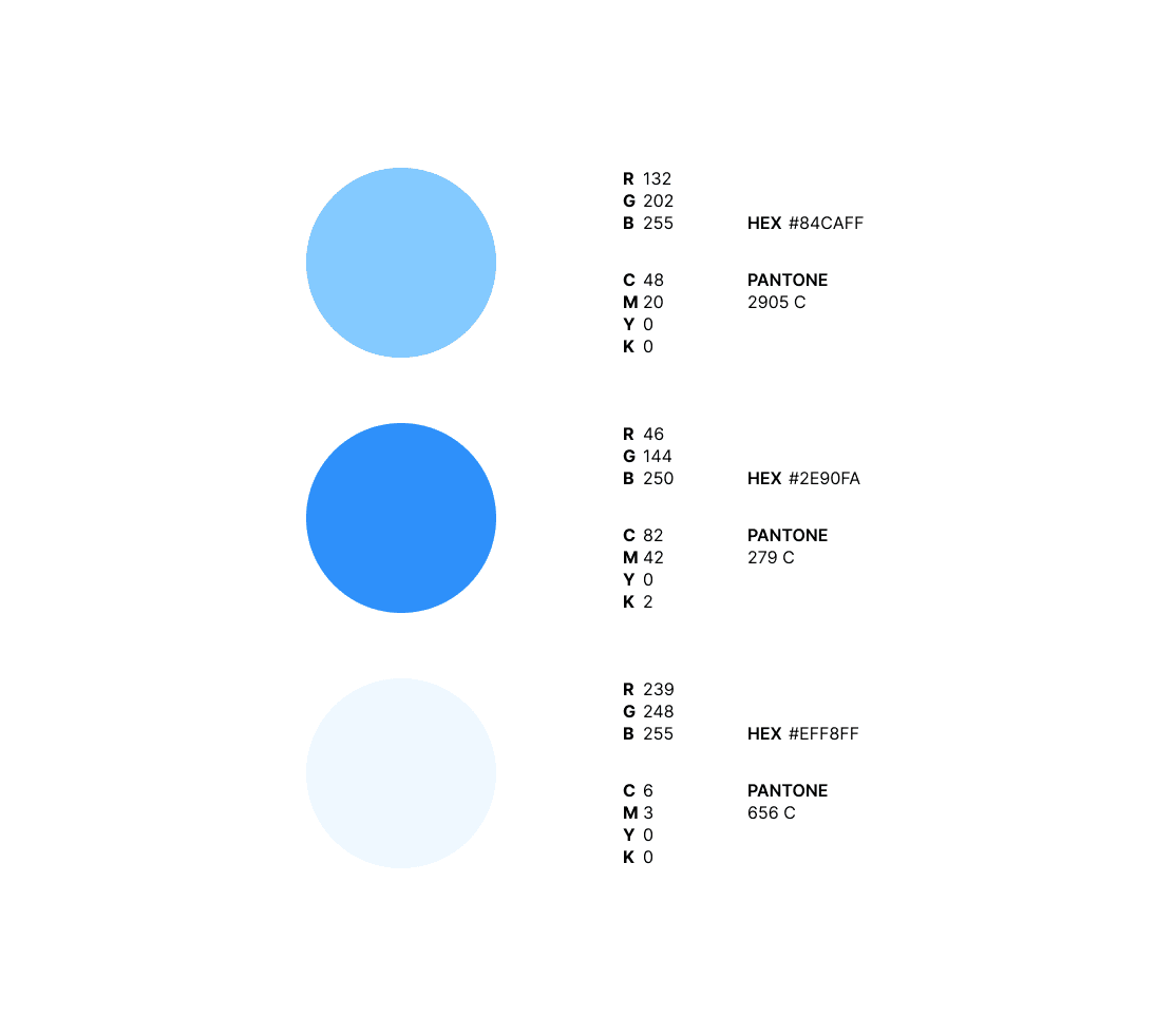 Medical student portfolio color palette